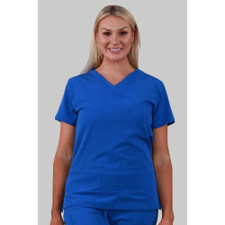V-Neck Four Pockets Scrub Top (Royal)